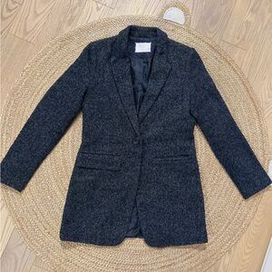 Chic Charcoal wool Blazer for Women